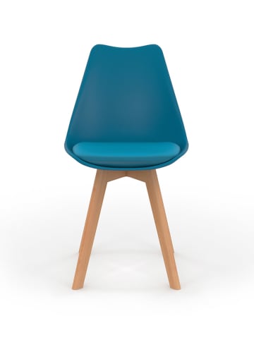 IDOMYA Factory 4-delige set: stoelen antraciet/blauw/wit/grijs - (B)46 x (H)79,5 x (D)51 cm