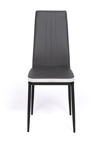 IDOMYA Factory Krzesła (4 szt.) "Jodie" w kolorze antracytowo-czarnym - 41,5 x 96 x 39 cm