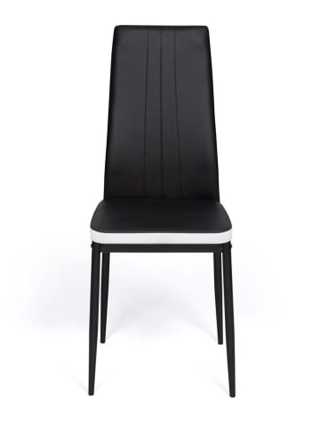 IDOMYA Factory 6er-Set: Stühle "Jodie" in Schwarz/ Weiß - (B)39 x (H)96 x (T)41,5 cm