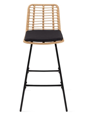 IDOMYA Factory 2-delige set: barkrukken ''Cuba'' beige/zwart - (B)47 x (H)102 x (D)52 cm