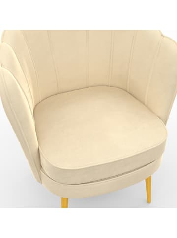 IDOMYA Factory Sessel "Arielle" in Creme - (B)64 x (H)76 x (T)59 cm