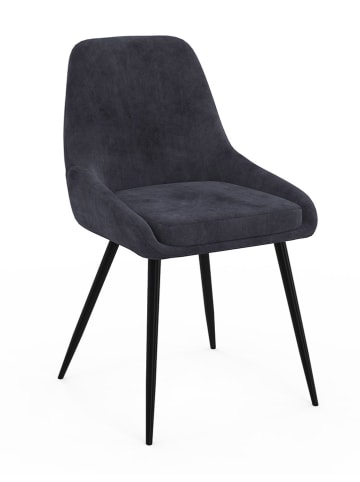 IDOMYA Factory 2er-Set: Esszimmerstühle "Olivia" in Anthrazit - (B)47,5 x (H)79 x (T)54 cm