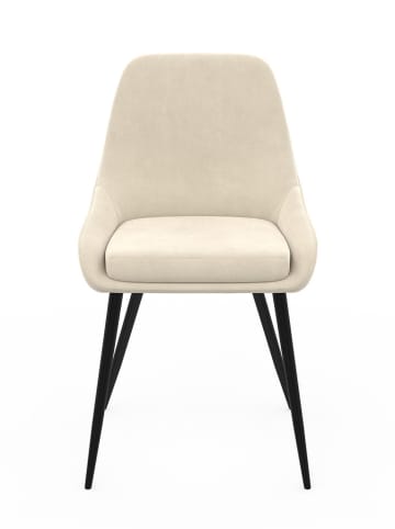 IDOMYA Factory 2er-Set: Esszimmerstühle "Olivia" in Creme - (B)47,5 x (H)79 x (T)54 cm