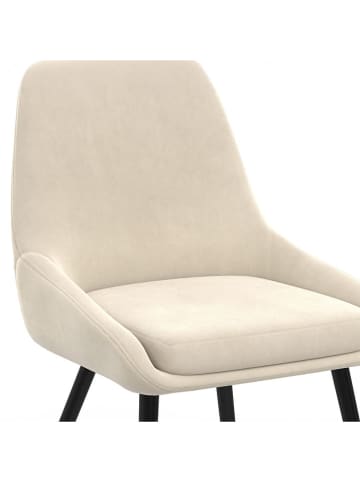 IDOMYA Factory 4er-Set: Stühle "Olivia" in Creme/ Schwarz - (B)54 x (H)79 x (T)47,5 cm