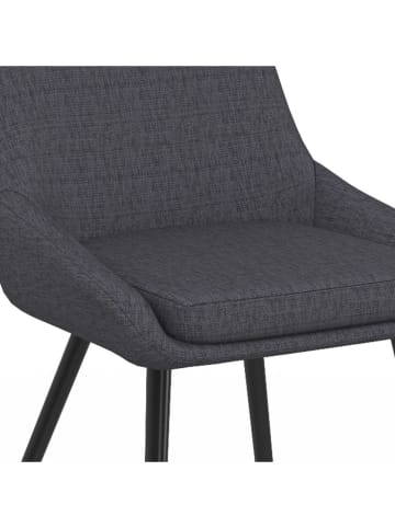 IDOMYA Factory 2-delige set: eetkamerstoelen "Ornella" antraciet - (B)47,5 x (H)79 x (D)54 cm