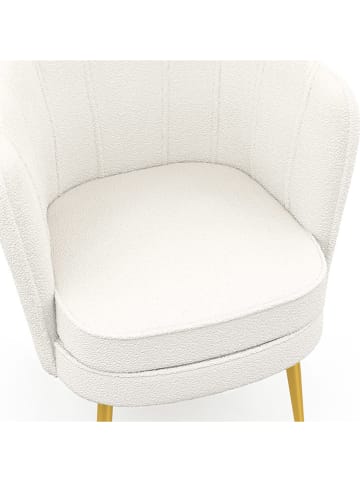 IDOMYA Factory Sessel "Arielle" in Weiß - (B)64 x (H)76 x (T)59 cm