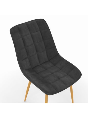 IDOMYA Factory 4er-Set: Stühle  in Anthrazit/ Blau/ Grau/ Gelb - (B)46 x (H)82 x (T)62,5 cm