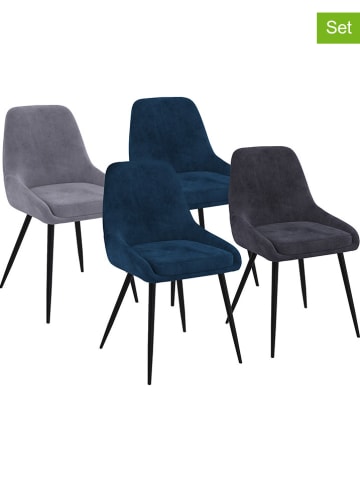 IDOMYA Factory 4-delige set: eetkamerstoelen "Olivia" meerkleurig - (B)54 x (H)79 x (D)47,5 cm