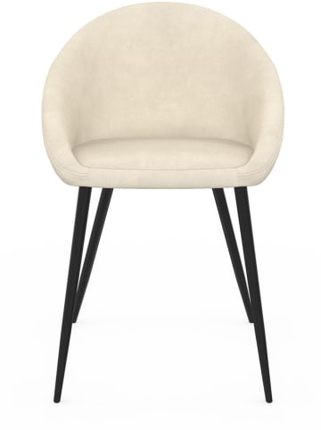 IDOMYA Factory 4er-Set: Esszimmerstühle "Dory" in Creme/ Schwarz - (B)52 x (H)77 x (T)54 cm