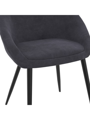 IDOMYA Factory 4-delige set: stoelen "Dory" antraciet/zwart - (B)52 x (H)77 x (D)54 cm