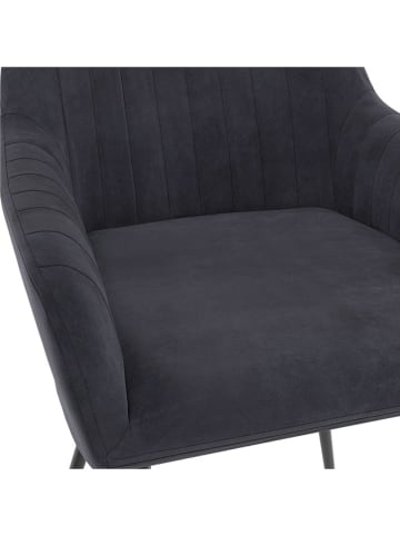 IDOMYA Factory Krzesła (2 szt.) "Ariana" w kolorze antracytowym do jadalni - 51 x 76 x 56 cm