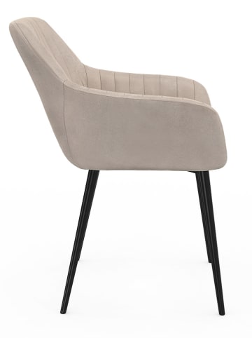 IDOMYA Factory 2er-Set: Esszimmerstühle "Ariana" in Hellbraun/ Grau - (B)51 x (H)76 x (T)56 cm