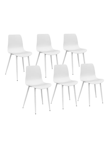 IDOMYA Factory 6-delige set: stoelen "Nala" wit - (B)48 x (H)79 x (D)48 cm