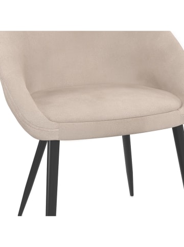 IDOMYA Factory 2-delige set: eetkamerstoelen "Dory" crème/zwart - (B)52 x (H)77 x (D)54 cm