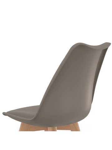 IDOMYA Factory 6-delige set: eetkamerstoelen "Nordia" taupe - (B)46 x (H)79,5 x (D)51 cm