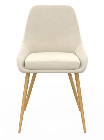 IDOMYA Factory 4er-Set: Esszimmerstühle ''Olivia'' in Creme - (B)47,5 x (H)79 x (T)54 cm