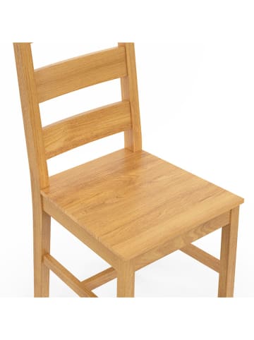 IDOMYA Factory 4er-Set: Esszimmerstühle "Alfie" in Hellbraun - (B)40 x (H)90 x (T)46 cm