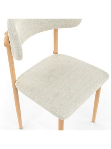 IDOMYA Factory 6er-Set: Esszimmerstühle "Callisto" in Beige - (B)48 x (H)80 x (T)47 cm
