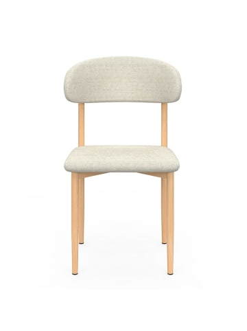 IDOMYA Factory 6-delige set: eetkamerstoelen "Callisto" beige - (B)48 x (H)80 x (D)47 cm