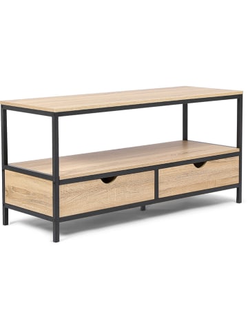 IDOMYA Essentials TV-Regal "Memphis" in Hellbraun/ Schwarz - (B)113 x (H)55 x (T)30 cm