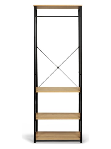 IDOMYA Essentials Garderoba "Memphis" w kolorze jasnobrązowo-czarnym - 60 x 167 x 40 cm