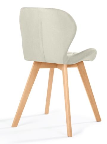 IDOMYA Factory 4-delige set: stoelen "Gatsby" crème/lichtbruin - (B)48 x (H)79 x (D)50 cm