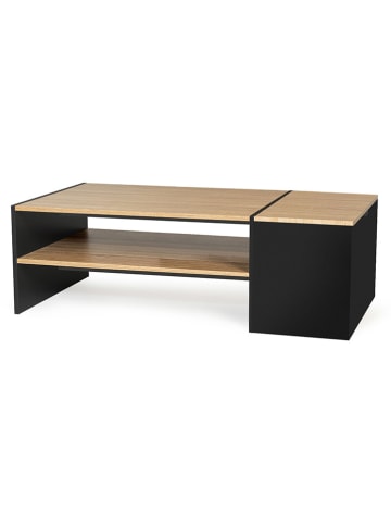 IDOMYA Essentials Salontafel "Zoé" lichtbruin/zwart - (B)110 x (H)36 x (D)60 cm