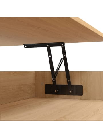 IDOMYA Essentials Salontafel "Tania" lichtbruin/zwart - (B)110 x (H)40 x (D)60 cm