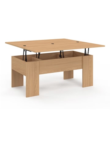 IDOMYA Factory Couchtisch "Albane" in Hellbraun - (B)100 x (H)45 x (T)50 cm