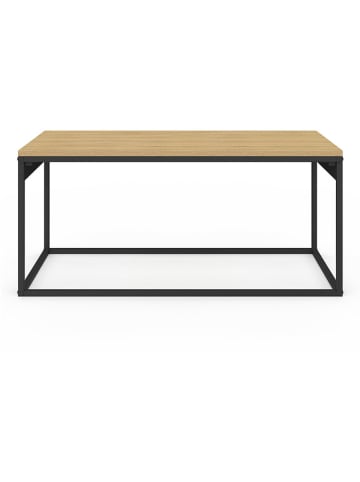 IDOMYA Factory Salontafel "Memphis" zwart/lichtbruin - (B)90 x (H)40,5 x (D)48 cm