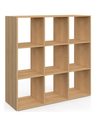 IDOMYA Essentials Boekenkast "Faustine" lichtbruin - (B)88 x (H)88 x (D)30 cm