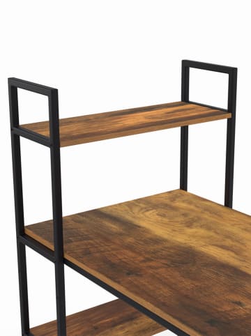 IDOMYA Essentials Schreibtisch ''Elize'' in Schwarz/ Braun - (B)113 x (H)120 x (T)64 cm