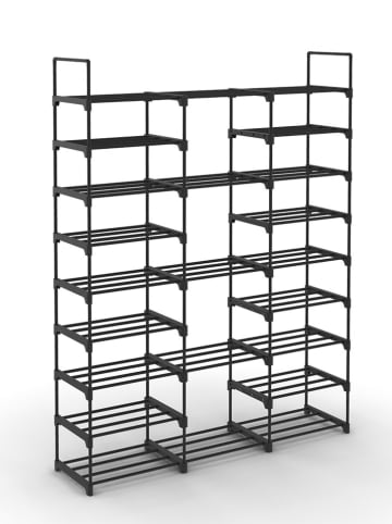 IDOMYA Essentials Schoenenkast zwart - (B)127 x (H)157 x (D)31 cm