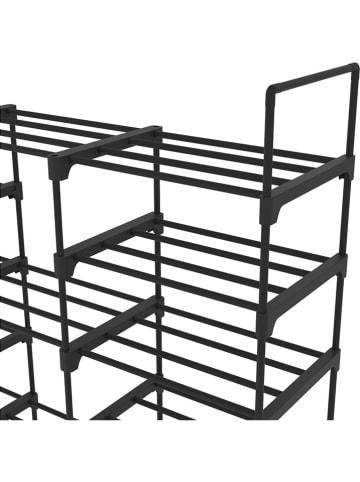 IDOMYA Essentials Schoenenkast zwart - (B)127 x (H)157 x (D)31 cm