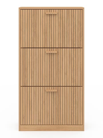 IDOMYA Essentials Szafka "Faustine" w kolorze jasnobrązowym na buty - 60 x 113 x 24 cm