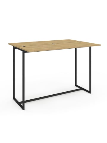 IDOMYA Factory Eetkamertafel "Memphis" beige/zwart - (B)110 x (H)75 x (D)40 cm