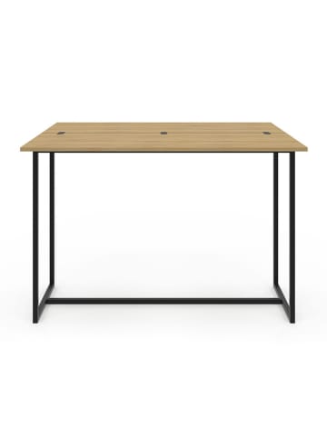 IDOMYA Factory Eetkamertafel "Memphis" beige/zwart - (B)110 x (H)75 x (D)40 cm