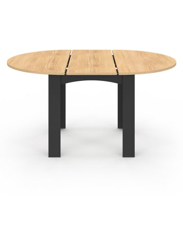 IDOMYA Factory Eettafel "Dina" lichtbruin/zwart - (H)75 x Ø 110 cm