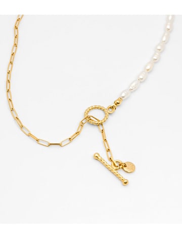 Ania Kruk Vergold. Halskette mit Perlen - (L)44 cm