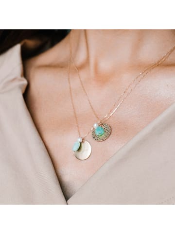 Ania Kruk Pozłacany naszyjnik z zawieszką - dł. 42 cm