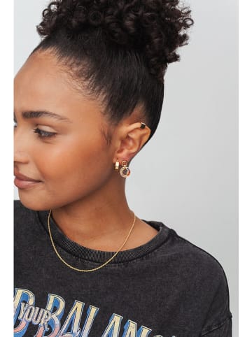 Ania Kruk Pozłacane kolczyki-wkrętki z kryształami