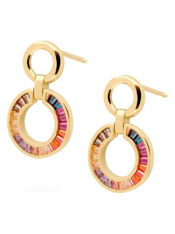 Ania Kruk Pozłacane kolczyki-wkrętki z kryształami