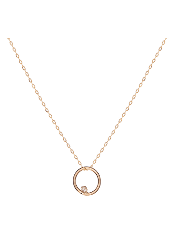 Ania Kruk Złoty naszyjnik z diamentową zawieszką - dł. 40 cm