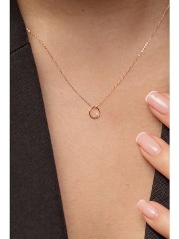 Ania Kruk Złoty naszyjnik z diamentową zawieszką - dł. 40 cm