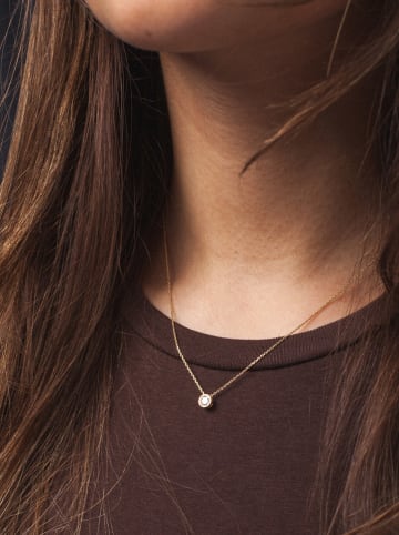 Ania Kruk Gold-Halskette mit Schmuckelement und Zirkonia - (L)46 cm