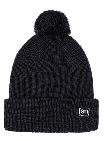 super.natural Beanie "Pom" in Schwarz