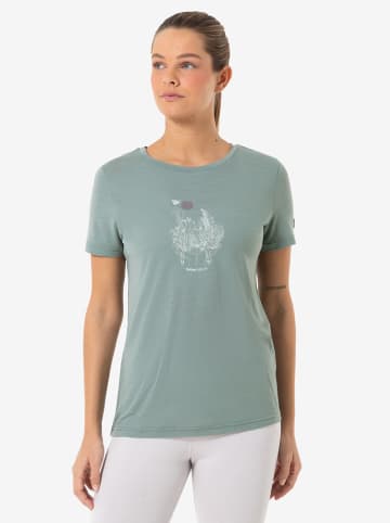 super.natural Funktionsshirt "Flowerhands" in Hellblau