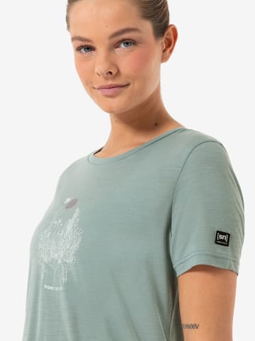 super.natural Funktionsshirt "Flowerhands" in Hellblau