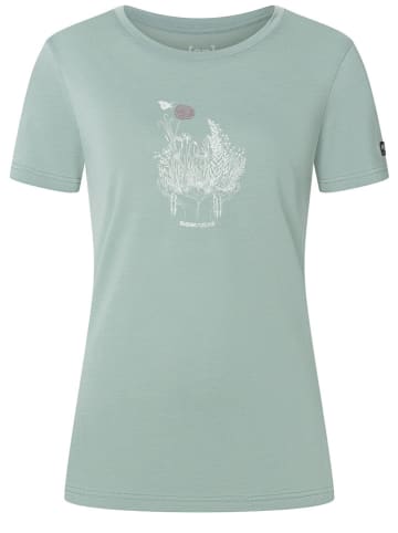 super.natural Functioneel shirt "Flowerhands" lichtblauw