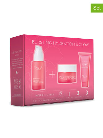 TALIA 3tlg. Gesichtspflege-Set: "True Rose Hydration"